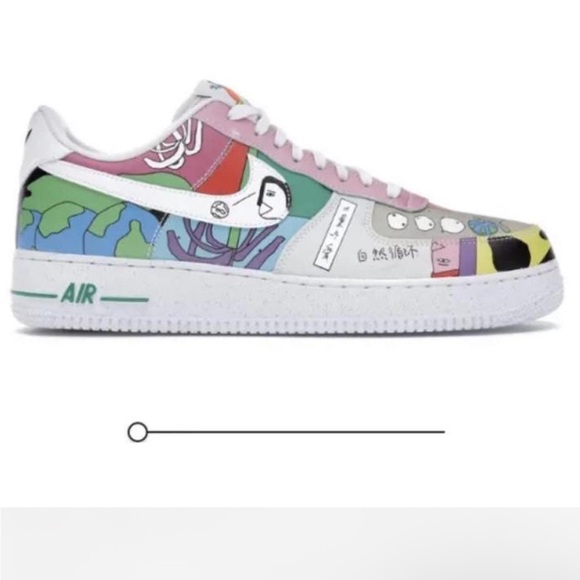 Nike Air Force 1 Low x Ruohan Wang Multi-Color 2020. Flyleather AF1, Men's US 11 - Picture 6 of 8